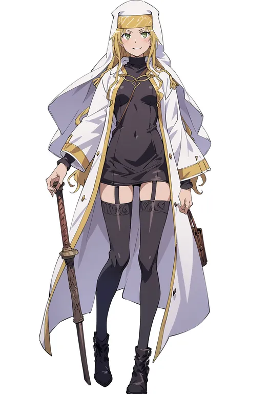 masterpiece, best quality, score_7, safe, toaru majutsu no index: new testament, solo, simple background — by k3scat, made with ComfyUI