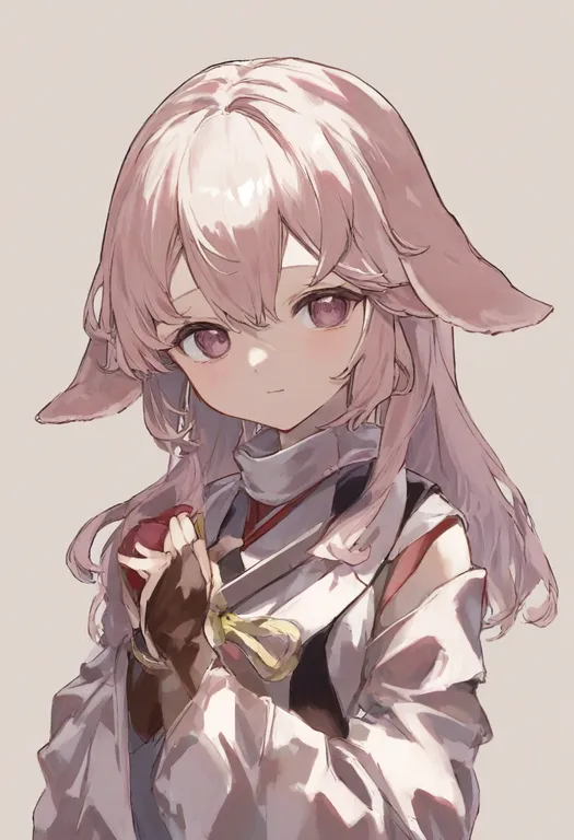 masterpiece, best quality, general, floppy ears, 1girl, solo, upper body, simple background — by k3scat, made with ComfyUI