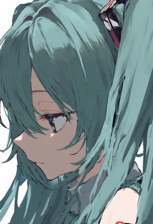 masterpiece, best quality, general, hatsune miku, vocaloid, solo, upper body — by k3scat, made with ComfyUI