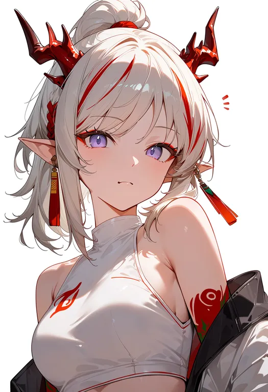 masterpiece, best quality, score_7, safe, nian (unfettered freedom) (arknights), arknights, solo, upper body… — by k3scat, made with ComfyUI