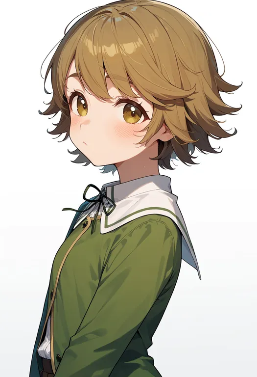 masterpiece, best quality, score_7, safe, fujisaki chihiro, solo, upper body, simple background — by k3scat, made with ComfyUI