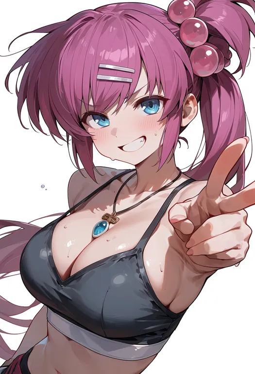masterpiece, best quality, score_7, safe, saigusa haruka, solo, upper body, simple background — by k3scat, made with ComfyUI