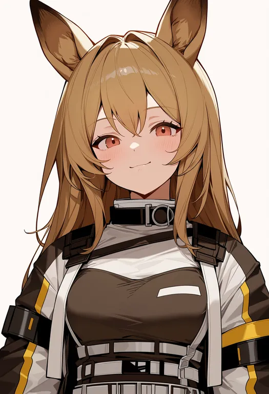 masterpiece, best quality, score_7, safe, ceobe (arknights), arknights, solo, upper body, simple background — by k3scat, made with ComfyUI