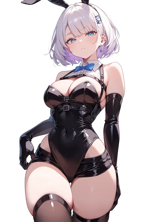 masterpiece, best quality, score_7, safe, shironeko project, solo, simple background — by k3scat, made with ComfyUI