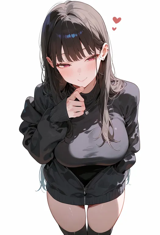 masterpiece, best quality, score_7, safe, affectionate, 1girl, solo, simple background — by k3scat, made with ComfyUI