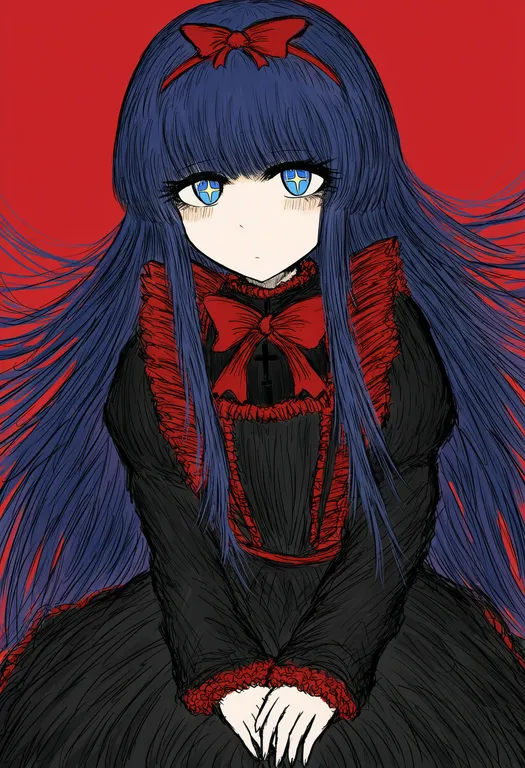 artist:sushi yuusha toro, masterpiece, best quality, 1girl, mabel (black souls), black dress, black panties, blue eyes… — by dant888max, made with NovelAI
