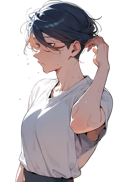 masterpiece, best quality, score_7, safe, ogata hyakunosuke, solo, upper body, simple background — by k3scat, made with ComfyUI