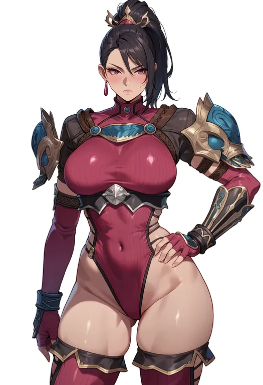 masterpiece, best quality, score_7, safe, soulcalibur vi, solo, simple background — by k3scat, made with ComfyUI