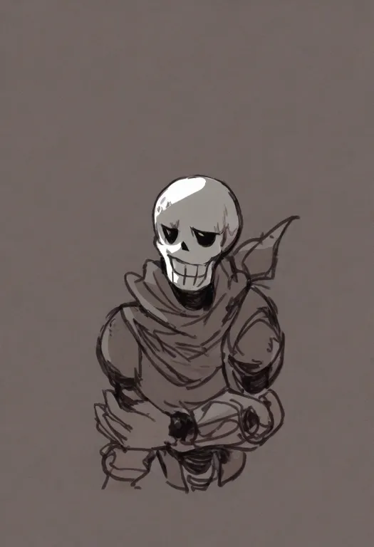 masterpiece, best quality, general, papyrus (undertale), undertale, solo, upper body, simple background — by k3scat, made with ComfyUI