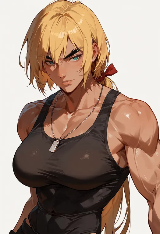 masterpiece, best quality, score_7, safe, ken masters, solo, upper body, simple background — by k3scat, made with ComfyUI