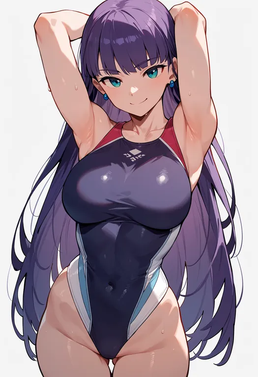 masterpiece, best quality, score_7, safe, martha (swimsuit ruler) (fate), solo, upper body, simple background — by k3scat, made with ComfyUI