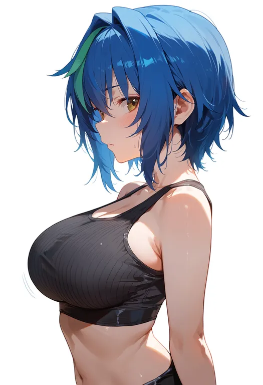 masterpiece, best quality, score_7, safe, xenovia quarta, solo, upper body, simple background — by k3scat, made with ComfyUI