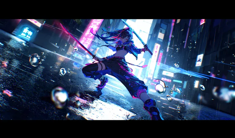 双刃 — by 公子缺月, made with ComfyUI