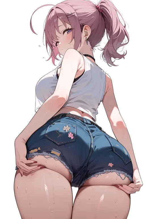 masterpiece, best quality, score_7, safe, idolmaster, solo, simple background — by k3scat, made with ComfyUI