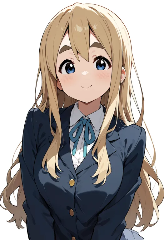 masterpiece, best quality, score_7, safe, kotobuki tsumugi, k-on!, solo, upper body, simple background — by k3scat, made with ComfyUI