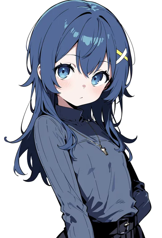 masterpiece, best quality, score_7, safe, aokaze nana, solo, upper body, simple background — by k3scat, made with ComfyUI