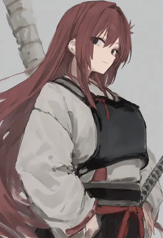 masterpiece, best quality, general, ootachi, 1girl, solo, simple background — by k3scat, made with ComfyUI