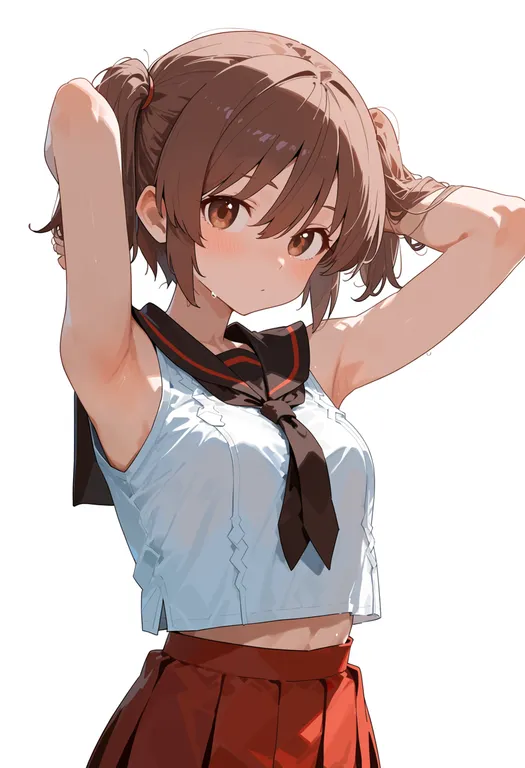 masterpiece, best quality, score_7, safe, natori (kancolle), solo, upper body, simple background — by k3scat, made with ComfyUI