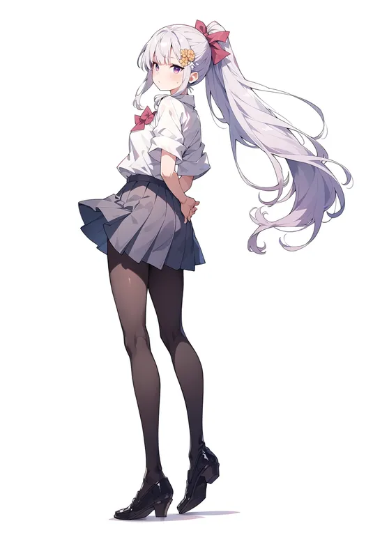 masterpiece, best quality, score_7, safe, soshite ashita no sekai yori, solo, simple background — by k3scat, made with ComfyUI