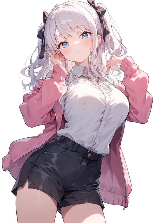 masterpiece, best quality, score_7, safe, charlotte (anime), solo, simple background — by k3scat, made with ComfyUI