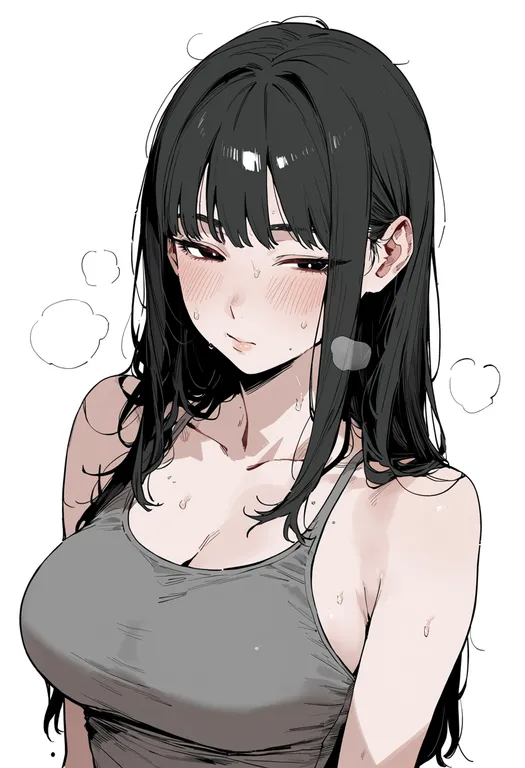 masterpiece, best quality, score_7, safe, jam, 1girl, solo, upper body, simple background — by k3scat, made with ComfyUI