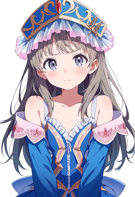 masterpiece, best quality, score_7, safe, totooria helmold, solo, upper body, simple background — by k3scat, made with ComfyUI
