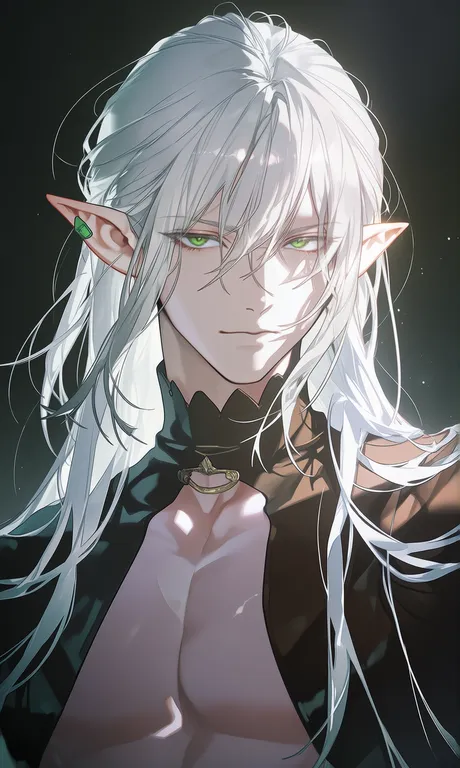 (1boy, male, elf, adult, mature male, pointed ears, white long hair, green eyes:5), sharp focus., very aesthetic… — by 𝕶𝖎𝖔𝖎𝕳𝖎𝖐𝖆𝖗𝖚, made with ComfyUI