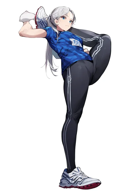 masterpiece, best quality, score_7, safe, 2022 winter olympics, solo, full body, simple background — by k3scat, made with ComfyUI