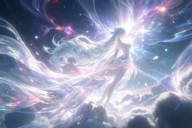 zidiusArt, --preview，wdlc48, Ani2rel, wdljql, A breathtaking celestial anime fantasy illustration of a divine maiden… — by 天才美少女, made with ComfyUI