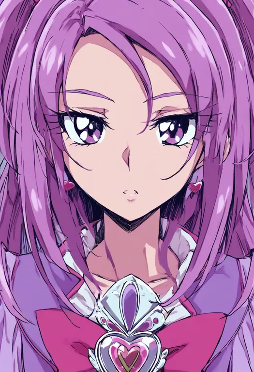 masterpiece, best quality, general, seiren (suite precure), suite precure, solo, upper body, simple background — by k3scat, made with ComfyUI