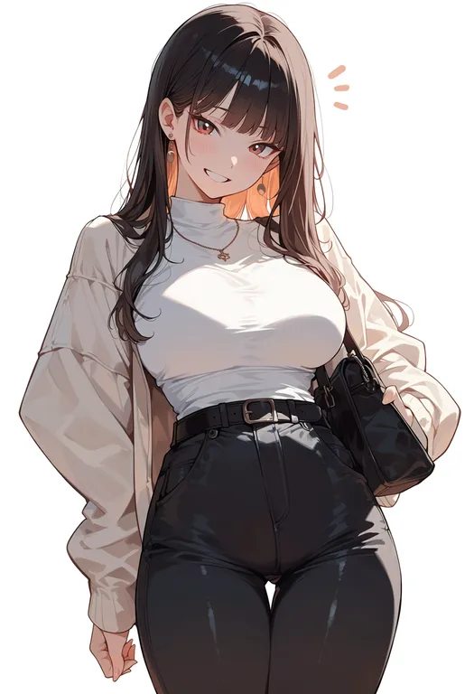 masterpiece, best quality, score_7, safe, comiket 99, solo, simple background — by k3scat, made with ComfyUI