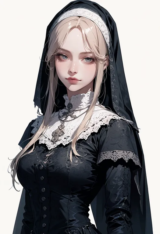 masterpiece, best quality, score_7, safe, plain doll, solo, upper body, simple background — by k3scat, made with ComfyUI