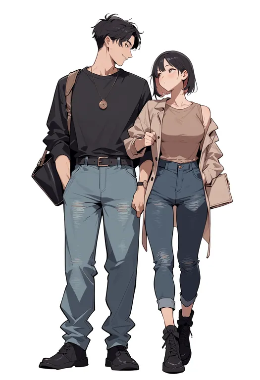 masterpiece, best quality, score_7, safe, couple — by k3scat, made with ComfyUI