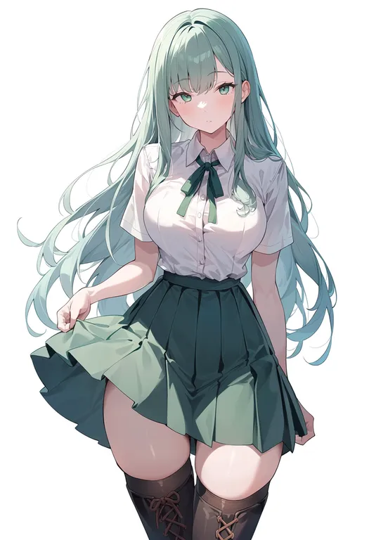 masterpiece, best quality, score_7, safe, futoku no guild, solo, simple background — by k3scat, made with ComfyUI