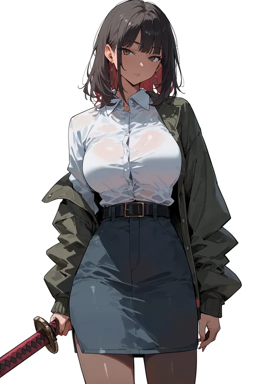 masterpiece, best quality, score_7, safe, ootachi, 1girl, solo, simple background — by k3scat, made with ComfyUI