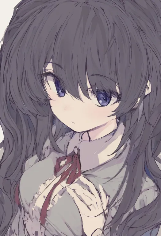 masterpiece, best quality, general, hand on breast, 1girl, solo, simple background — by k3scat, made with ComfyUI