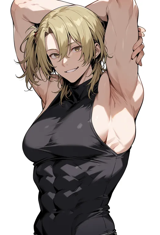 masterpiece, best quality, score_7, safe, luca kaneshiro, solo, upper body, simple background — by k3scat, made with ComfyUI