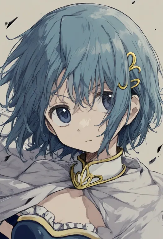 masterpiece, best quality, general, miki sayaka, mahou shoujo madoka magica (anime), solo, upper body, simple background — by k3scat, made with ComfyUI