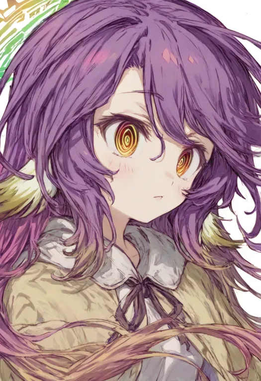 masterpiece, best quality, general, jibril (no game no life), no game no life, solo, upper body, simple background — by k3scat, made with ComfyUI