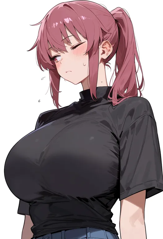 masterpiece, best quality, score_7, safe, kobayashi (maidragon), solo, upper body, simple background — by k3scat, made with ComfyUI