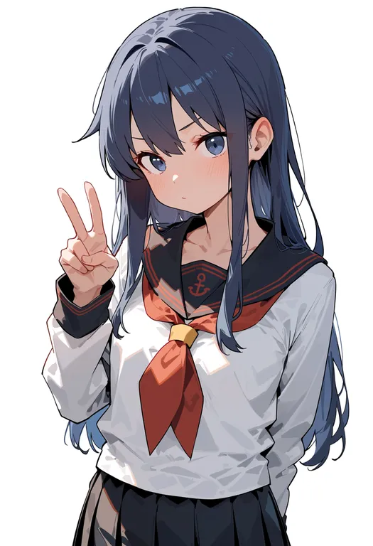 masterpiece, best quality, score_7, safe, akatsuki kai ni (kancolle), solo, upper body, simple background — by k3scat, made with ComfyUI