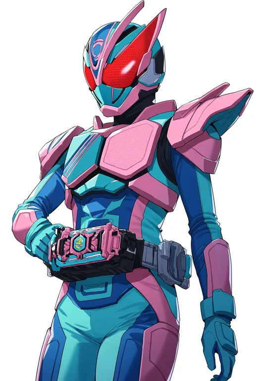 masterpiece, best quality, score_7, safe, kamen rider revice, solo, simple background — by k3scat, made with ComfyUI