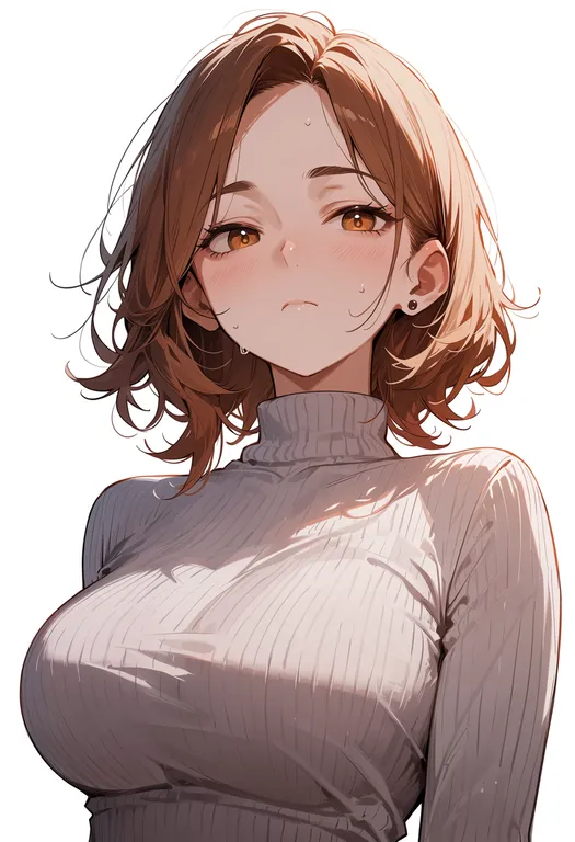 masterpiece, best quality, score_7, safe, yule log (cake), 1girl, solo, upper body, simple background — by k3scat, made with ComfyUI