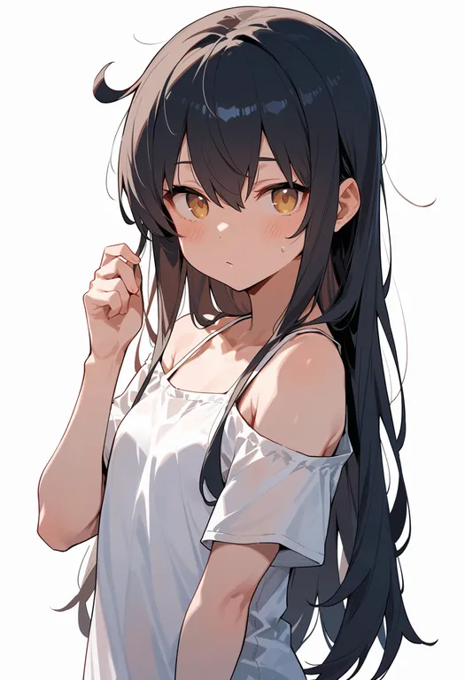 masterpiece, best quality, score_7, safe, hatsushimo (kancolle), solo, upper body, simple background — by k3scat, made with ComfyUI