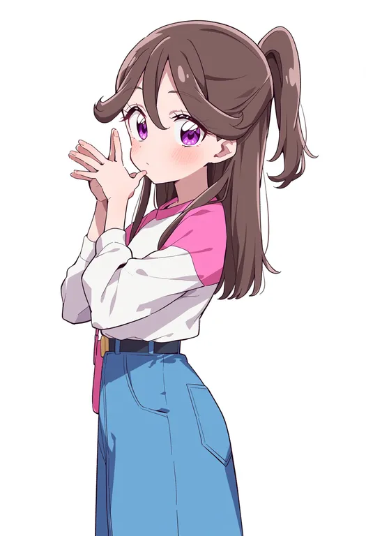 masterpiece, best quality, score_7, safe, kimi to idol precure, solo, simple background — by k3scat, made with ComfyUI