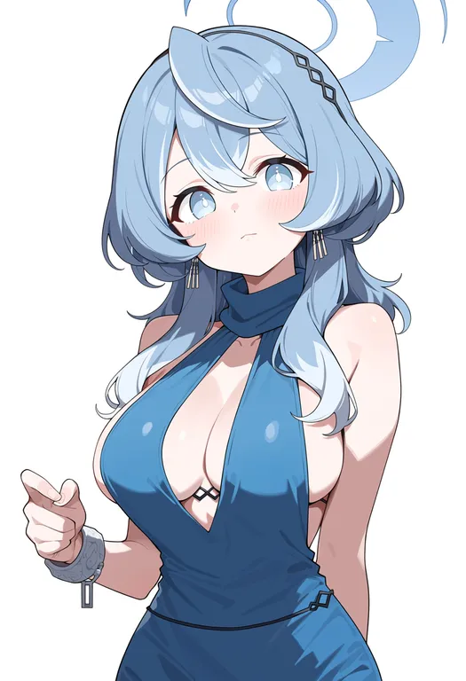 masterpiece, best quality, score_7, safe, ako (dress) (blue archive), blue archive, solo, upper body, simple background — by k3scat, made with ComfyUI