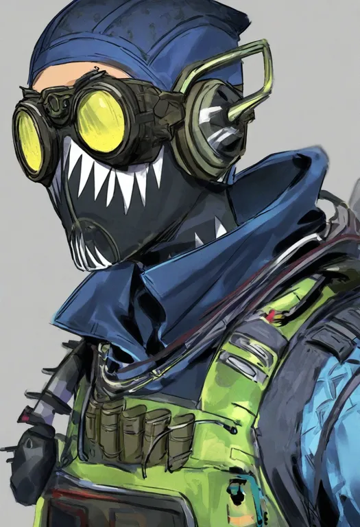 masterpiece, best quality, general, octane (apex legends), apex legends, solo, upper body, simple background — by k3scat, made with ComfyUI