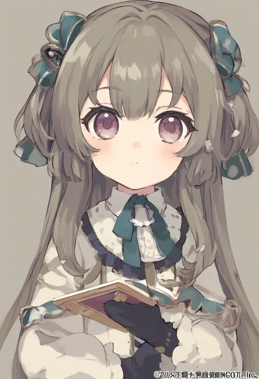 masterpiece, best quality, general, company name, 1girl, solo, simple background — by k3scat, made with ComfyUI