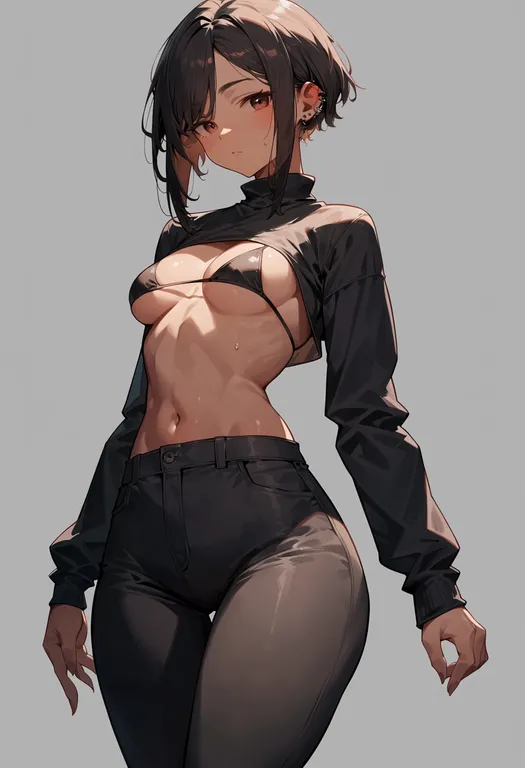 masterpiece, best quality, score_7, safe, zwei 2, solo, simple background — by k3scat, made with ComfyUI