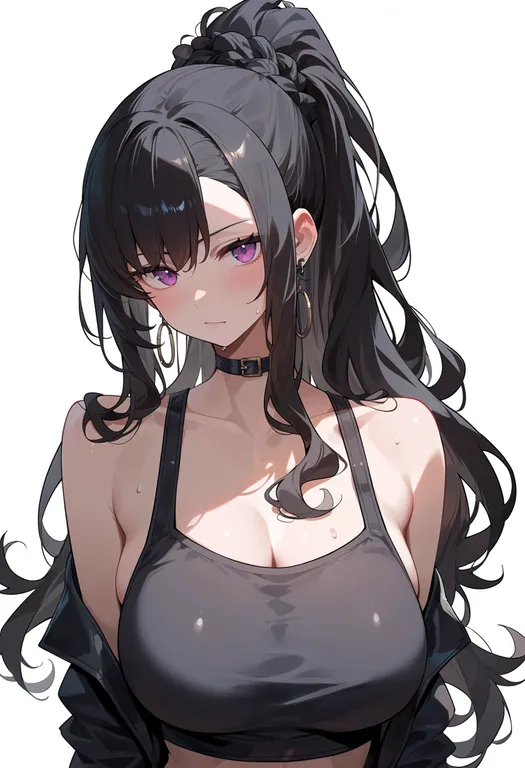 masterpiece, best quality, score_7, safe, weiss schwarz, solo, upper body, simple background — by k3scat, made with ComfyUI